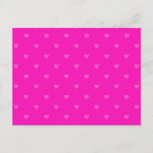 Cartão Postal Padrão de corações cor-de-rosa