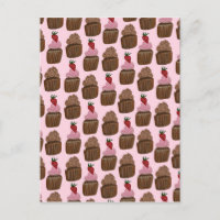 Padrão de Cupcakes de Chocolate Feliz Aniversário