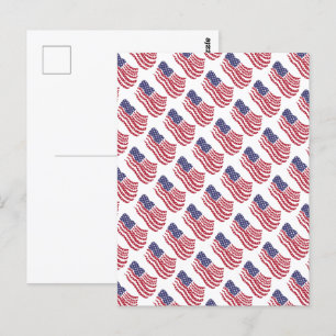 Cartão Postal Padrão de Design de Postais da Bandeira Vermelha B
