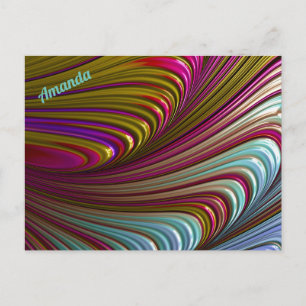 Cartão Postal Padrão de design frontal AMANDA~ 3D ~ Tratamento d