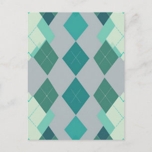 Cartão Postal Padrão de Diamante Argyle Verde Turquesa