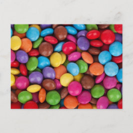 Cartão Postal Padrão de Doces Coloridos