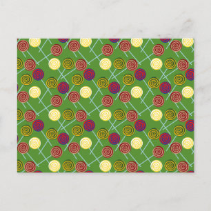 Cartão Postal Padrão de doces   Padrão do lombo   pirulito 58