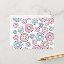 Padrão De Donuts, Donuts Rosa, Donuts Azuis