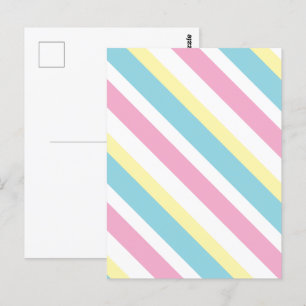 Cartão Postal Padrão de faixas de cores legal