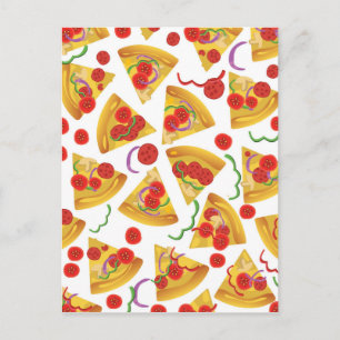 Cartão Postal Padrão de Fatia de Pizza