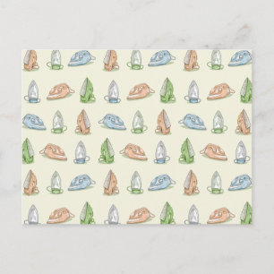 Cartão Postal Padrão de ferro de passar roupa