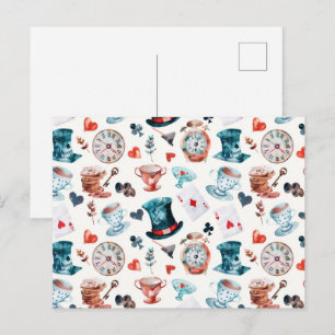 Cartão Postal Padrão de Festa de Chá do Mundo Fantástico Caprich
