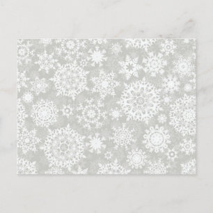 Cartão Postal Padrão de flocos de neve