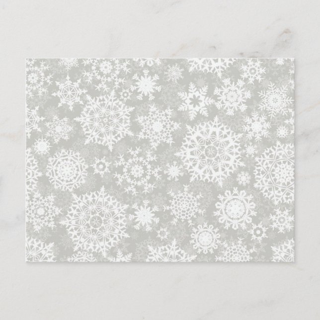 Cartão Postal Padrão de flocos de neve (Frente)