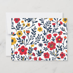 Cartão Postal Padrão de flor