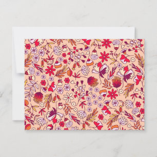 Cartão Postal Padrão de flor