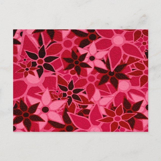 Cartão Postal Padrão de Flor de abstrato Art nº 5 (Frente)
