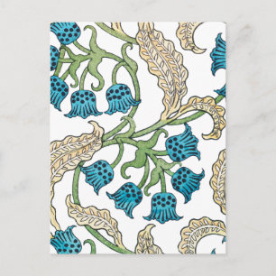 Cartão Postal Padrão de flor de lírio do vale art nouveau 2