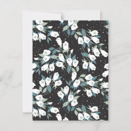 Cartão Postal Padrão de Flor de Tulipas Elegante - Plano de Fund