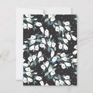 Cartão Postal Padrão de Flor de Tulipas Elegante - Plano de Fund