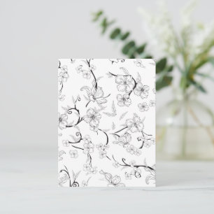 Cartão Postal Padrão de Flores Assustadoras 7