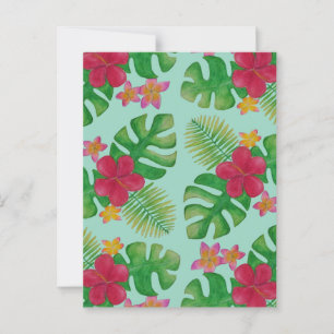 Cartão Postal Padrão de flores tropicais