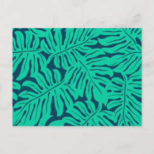 Cartão Postal Padrão de folhas