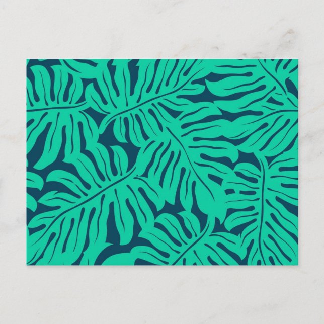 Cartão Postal Padrão de folhas (Frente)