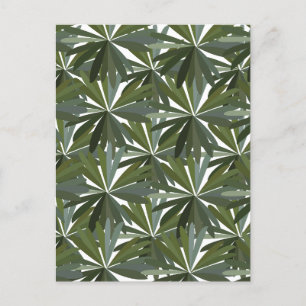 Cartão Postal Padrão de Folhas de Tremoço Verde