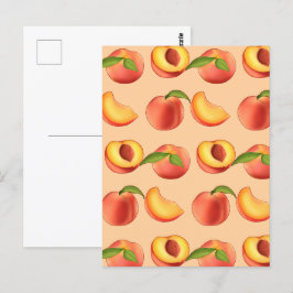 Cartão Postal Padrão de Fruta de Pêssego