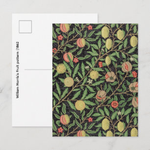 Cartão Postal Padrão de frutas de William Morris (1862)
