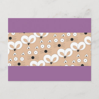 Cartão Postal Padrão de Gato e Rato