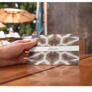 Cartão Postal Padrão de girafa estilo safari personalizável