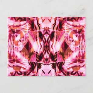 Cartão Postal Padrão de grafite rosa