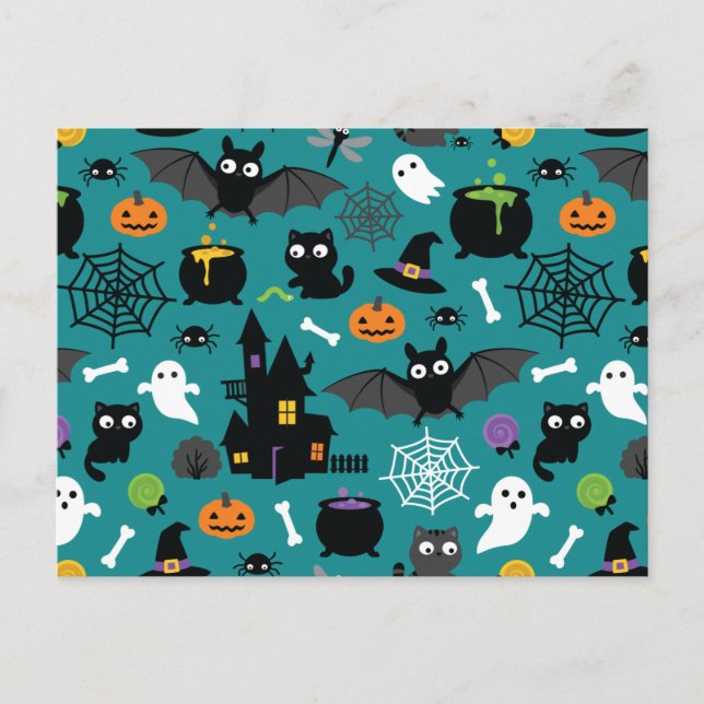 Cartão Postal Padrão de Halloween (Frente)