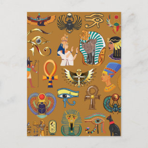 Cartão Postal Padrão de Hieróglifo Egípcio Antigo - Hieroglyphi