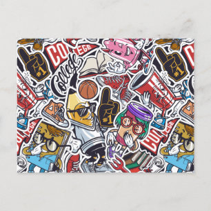 Cartão Postal Padrão de Histórias em quadrinhos da Faculdade