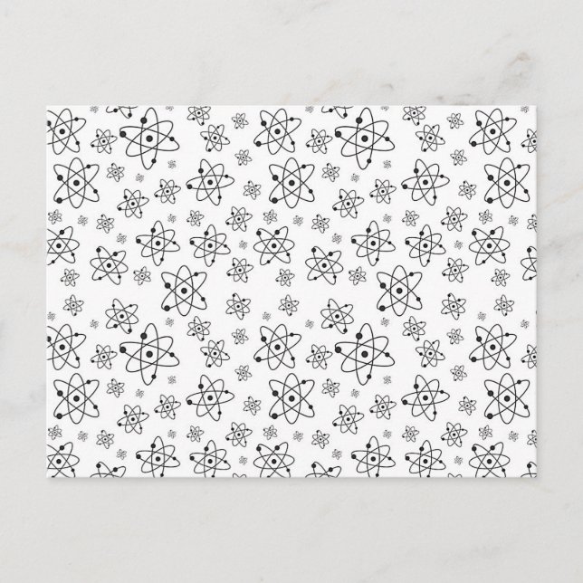 Cartão Postal Padrão de Idade Atômica Retroativa dos Átomos (Frente)