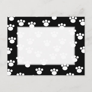 Cartão Postal Padrão de impressão da visão de animais preto e