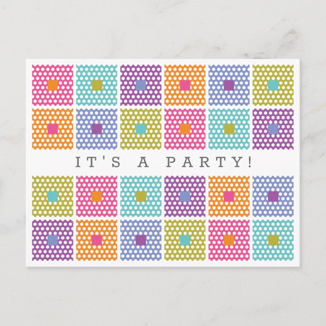 Cartão Postal Padrão de inclinação do Tecido de bolinhas (Frente)