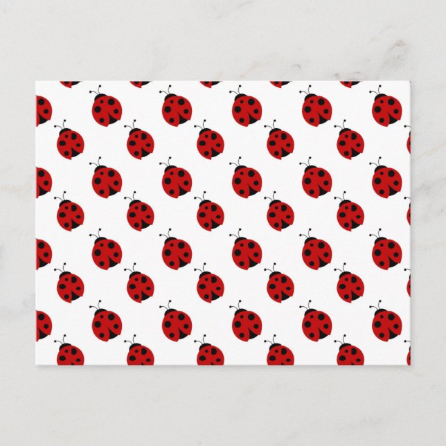 Cartão Postal Padrão de Ladybug Cute (Frente)