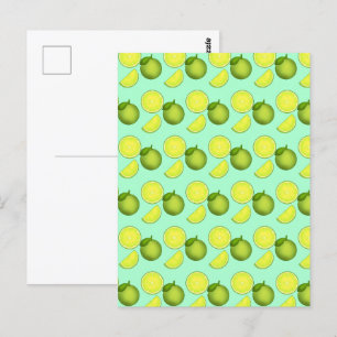 Cartão Postal Padrão de Limão Verde