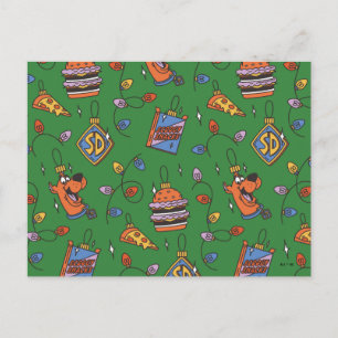 Cartão Postal Padrão de Luzes de Lanche de Feriado do Scooby-Doo