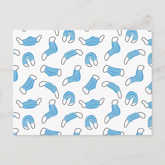 Cartão Postal Padrão de máscara médica (Frente)