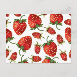 Cartão Postal Padrão de morango