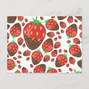 Cartão Postal Padrão de morango