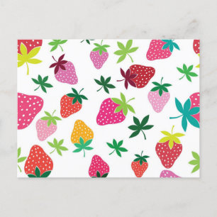 Cartão Postal Padrão de morango