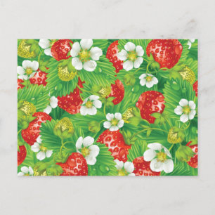 Cartão Postal Padrão de morango