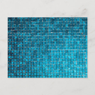 Cartão Postal Padrão de mosaico azul