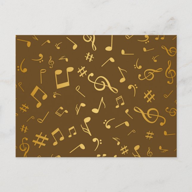 Cartão Postal Padrão de música (Frente)