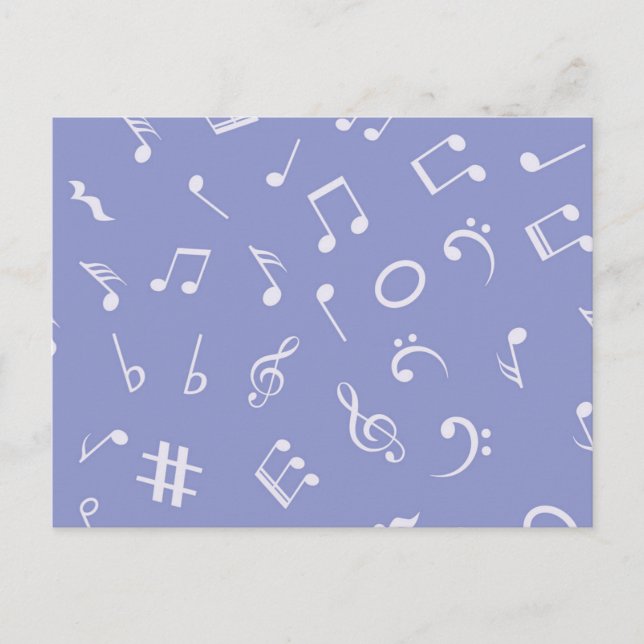 Cartão Postal Padrão de música (Frente)