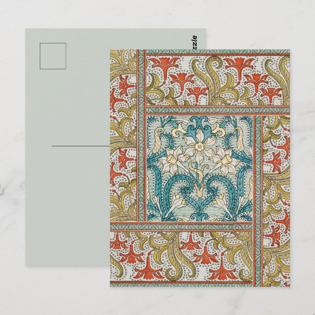 Cartão Postal Padrão de Narciso Art Nouveau Antigo Verneuil (Frente/Verso)