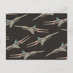 Cartão Postal padrão de nave espacial vintage