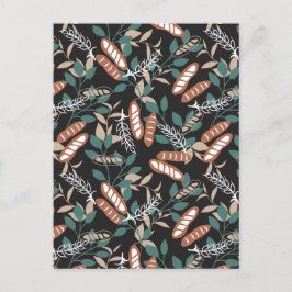 Cartão Postal Padrão de Pão de Baguette Homemade Delicioso